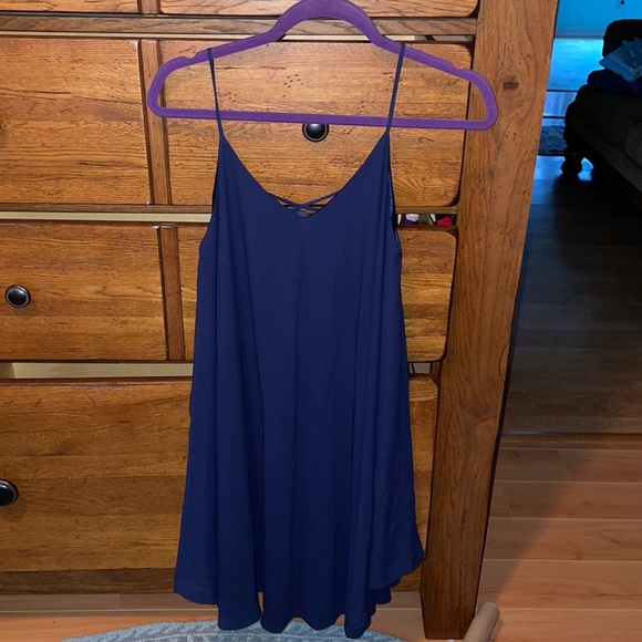 Navy blue strap dress, medium fit - Picture 1 of 2